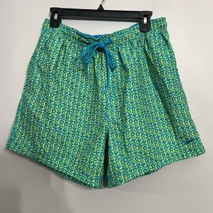 Speedo Mens Galvanized Volley 16"‎ Swim Trunks Blue Yellow Large